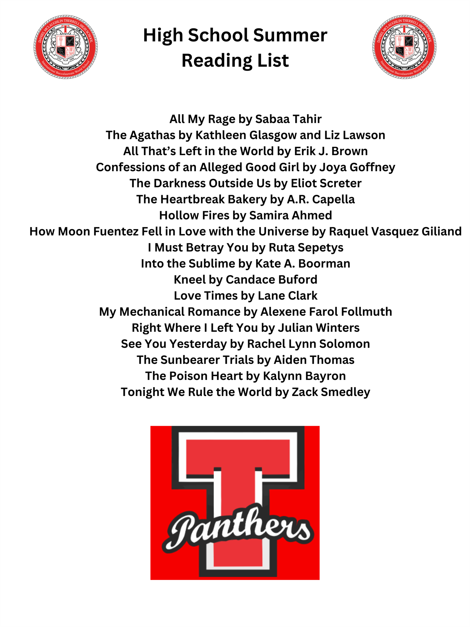 2023 Summer Reading List